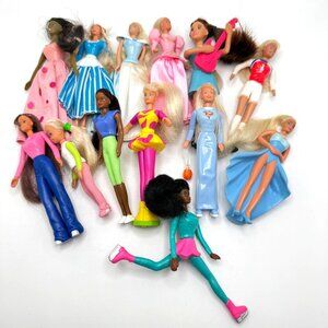 Vtg Barbie McDonalds Happy Meal Toys Figures Set Of 13 Cake Toppers Collectibles